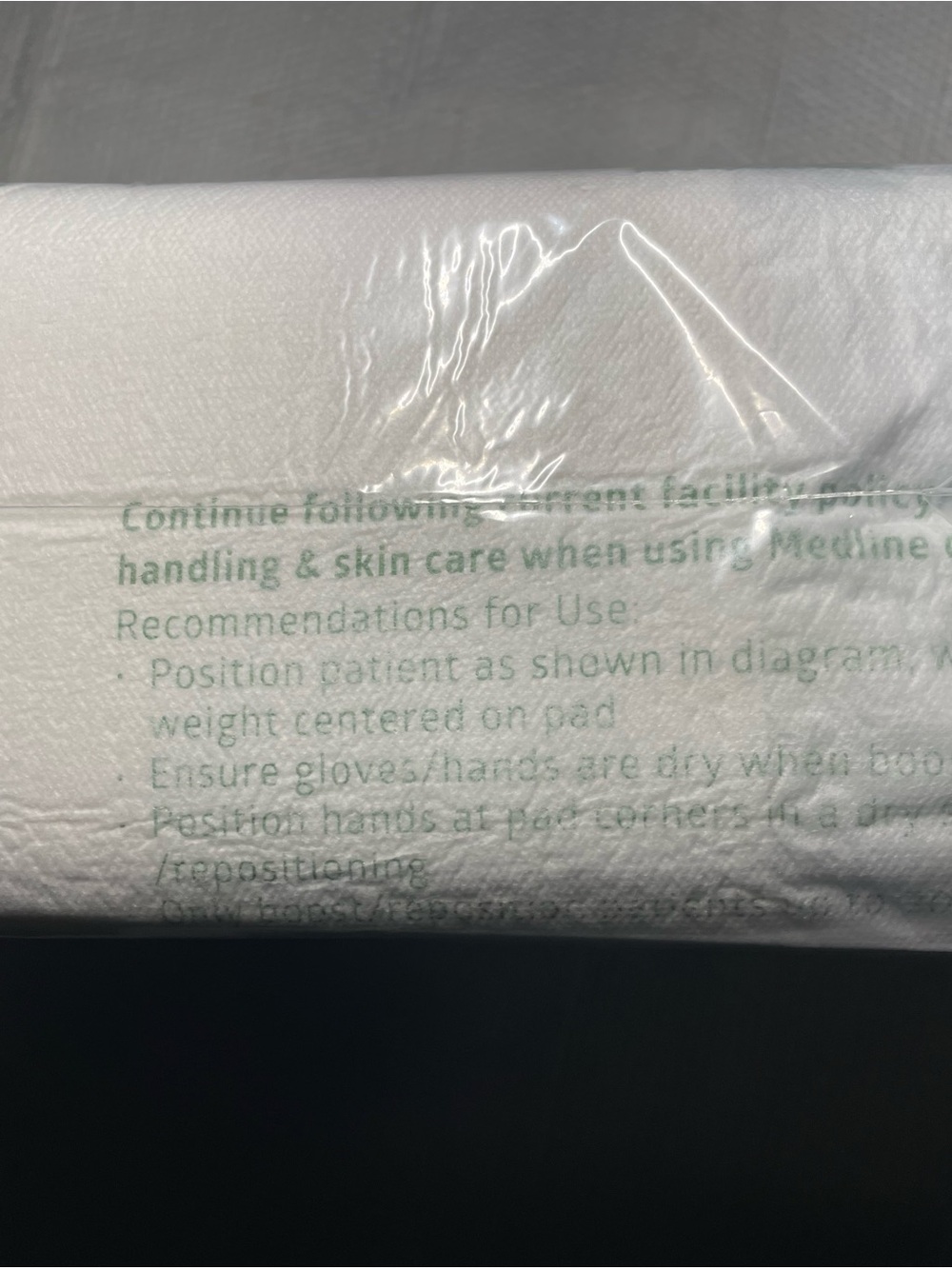 Medline Disposal Mattress Underpads - white with mint green print - (Pack of 10) - Picture 3 of 8